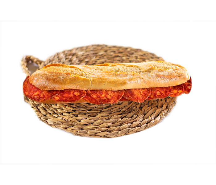Premium Spanish chorizo acorn feed sandwich