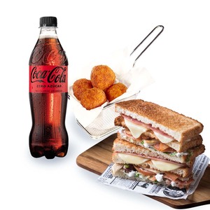 Menú Sandwich Club MQM con Coca-Cola